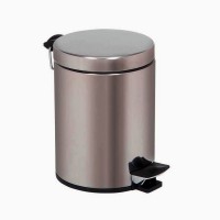 Clinical pedal bin, stainless steel, removable plastic container, five liter capacity